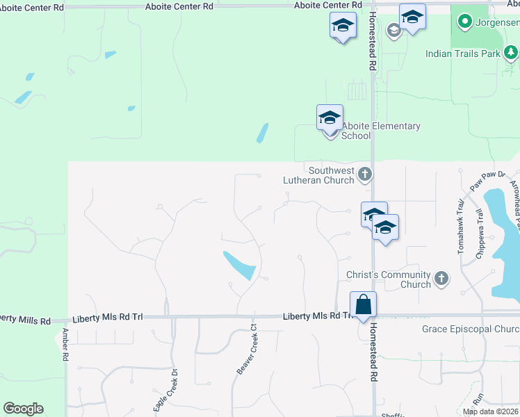 map of restaurants, bars, coffee shops, grocery stores, and more near 11401 Brantford Court in Fort Wayne