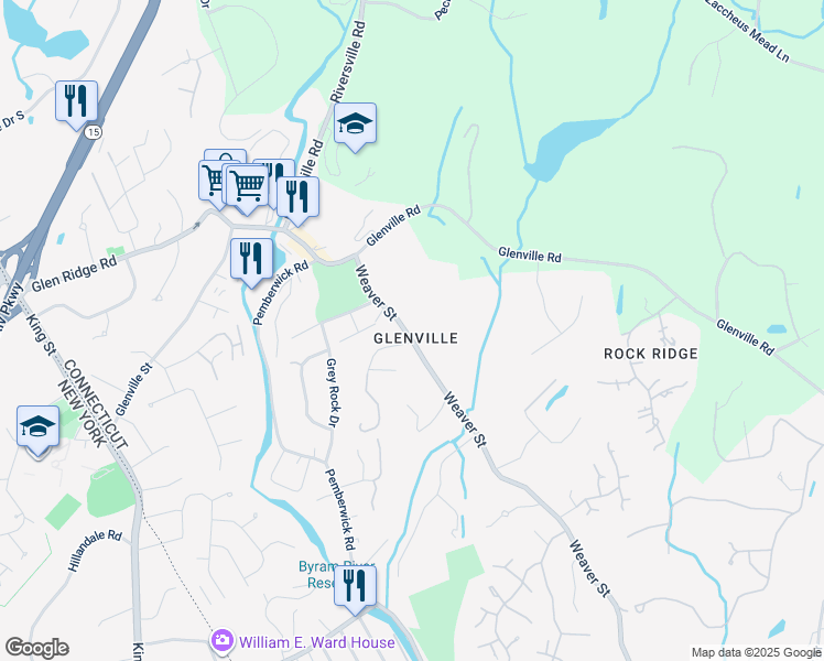 map of restaurants, bars, coffee shops, grocery stores, and more near in Greenwich