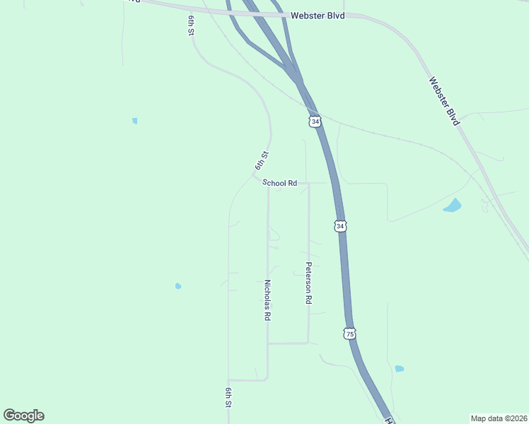 map of restaurants, bars, coffee shops, grocery stores, and more near 18414 Nicholas Road in Plattsmouth