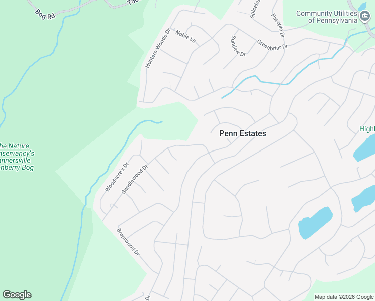 map of restaurants, bars, coffee shops, grocery stores, and more near 428 Penn Estates Drive in East Stroudsburg