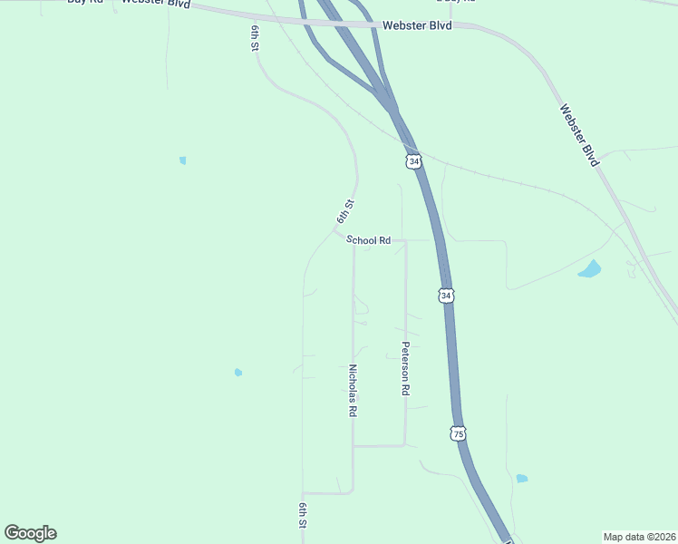 map of restaurants, bars, coffee shops, grocery stores, and more near 18414 Nicholas Road in Plattsmouth