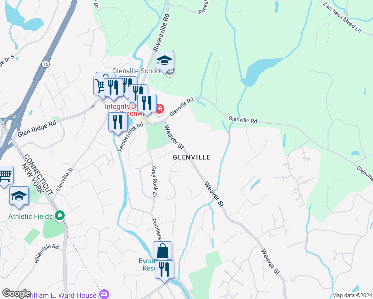 map of restaurants, bars, coffee shops, grocery stores, and more near in Greenwich