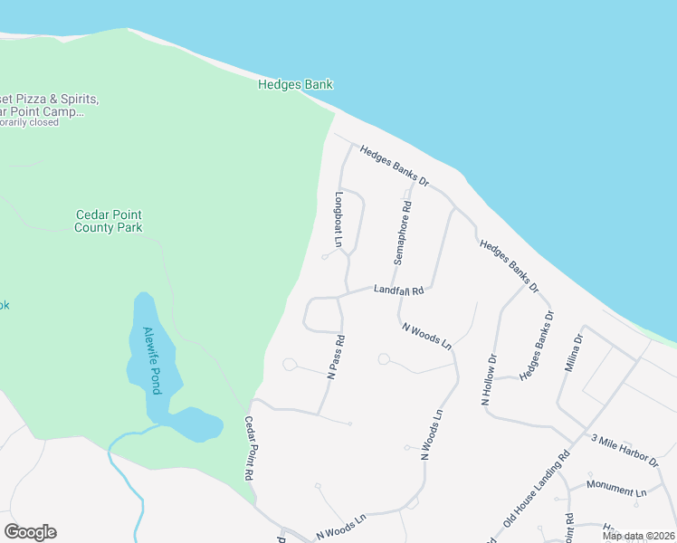 map of restaurants, bars, coffee shops, grocery stores, and more near 3 Longboat Lane in East Hampton