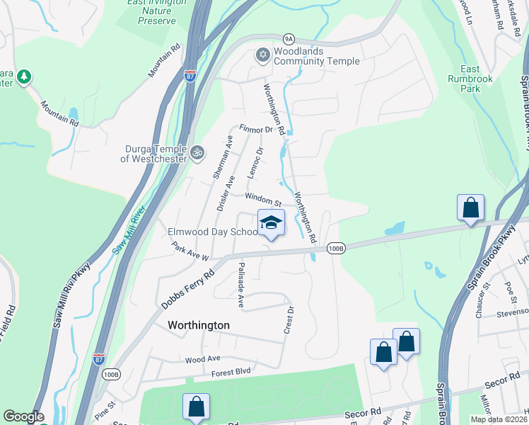 map of restaurants, bars, coffee shops, grocery stores, and more near 3 Jay Court in White Plains