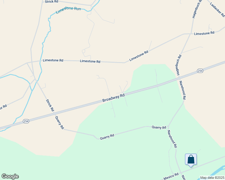map of restaurants, bars, coffee shops, grocery stores, and more near Broadway in Milton
