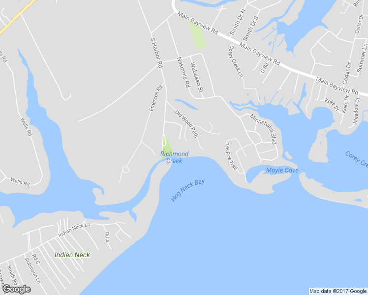 map of restaurants, bars, coffee shops, grocery stores, and more near 650 Old Wood Path in Southold