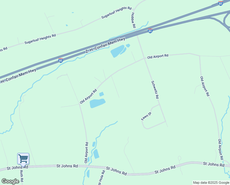 map of restaurants, bars, coffee shops, grocery stores, and more near 370 Old Airport Road in Drums
