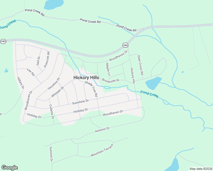 map of restaurants, bars, coffee shops, grocery stores, and more near Brookside Drive in White Haven