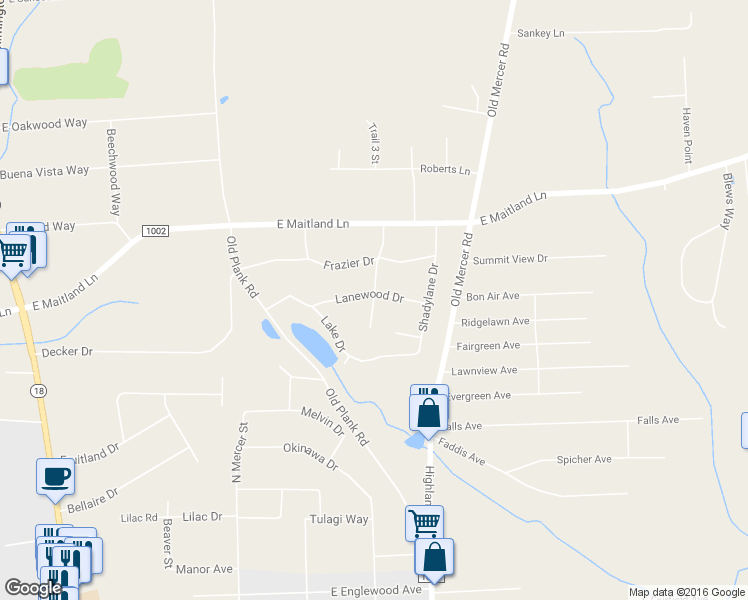 map of restaurants, bars, coffee shops, grocery stores, and more near 346 Holly Lane in New Castle