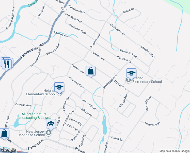map of restaurants, bars, coffee shops, grocery stores, and more near 67 Oneida Avenue in Oakland