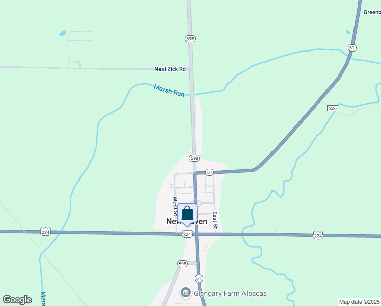 map of restaurants, bars, coffee shops, grocery stores, and more near 3837 Ohio 598 in Willard