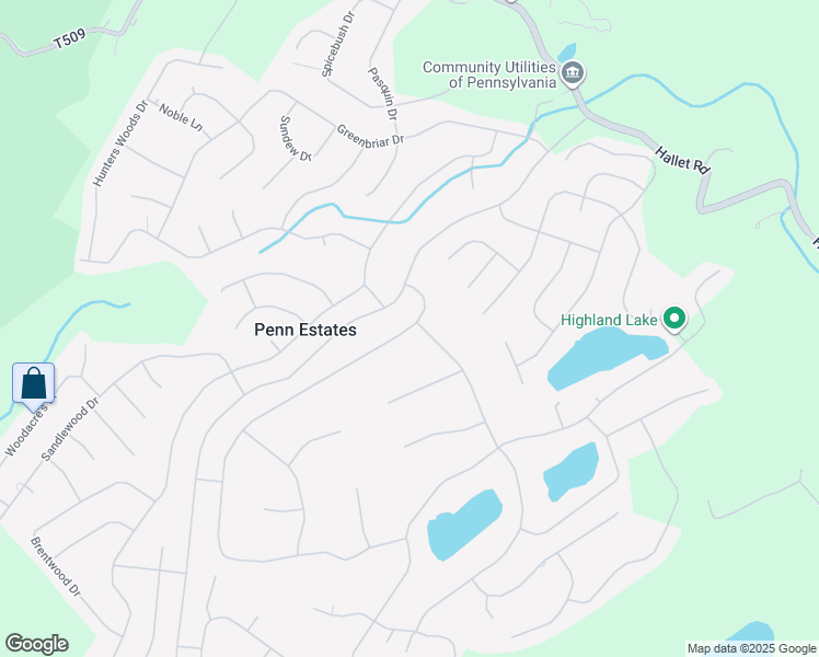 map of restaurants, bars, coffee shops, grocery stores, and more near 239 Kensington Dr in East Stroudsburg