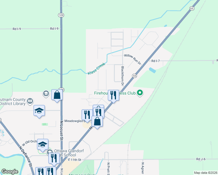 map of restaurants, bars, coffee shops, grocery stores, and more near 136 Kuhl Drive in Ottawa
