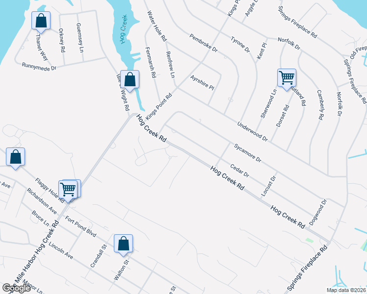 map of restaurants, bars, coffee shops, grocery stores, and more near 115 Cedar Drive in East Hampton