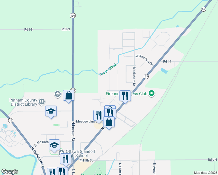 map of restaurants, bars, coffee shops, grocery stores, and more near 105 Spring Street in Ottawa