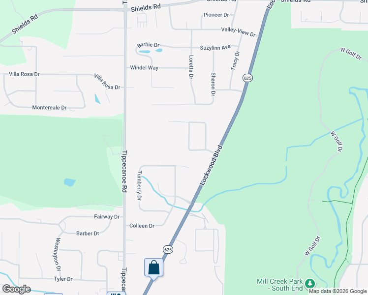 map of restaurants, bars, coffee shops, grocery stores, and more near 5871 Cherrywood Drive in Youngstown