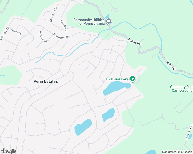map of restaurants, bars, coffee shops, grocery stores, and more near 899 Penn Estates Drive in East Stroudsburg