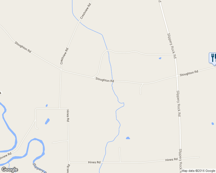 map of restaurants, bars, coffee shops, grocery stores, and more near 278 Stoughton Road in Slippery Rock