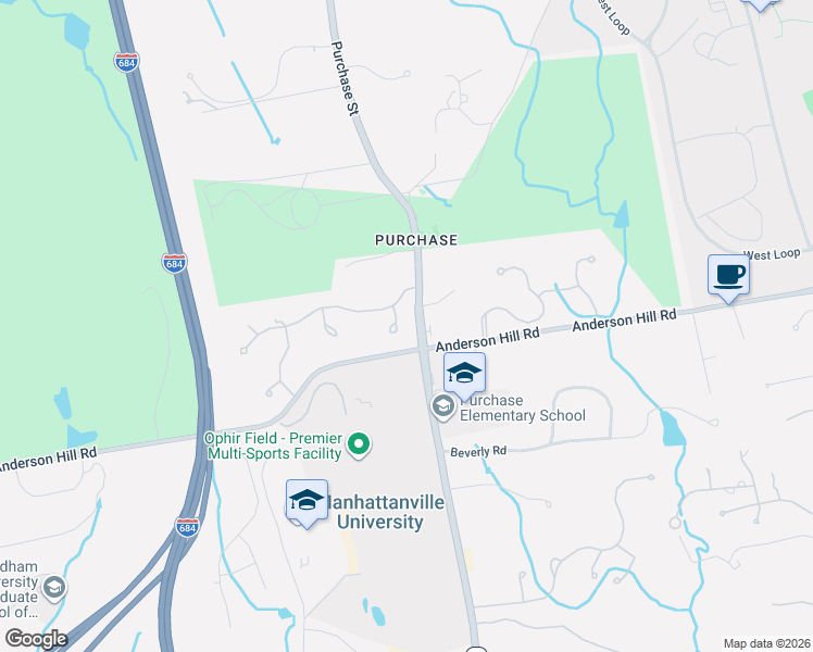 map of restaurants, bars, coffee shops, grocery stores, and more near 5 Pondview East in Harrison