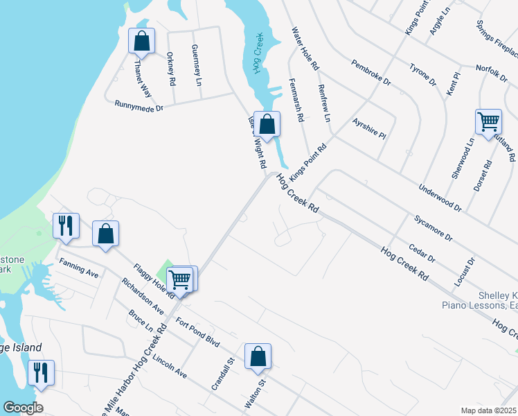map of restaurants, bars, coffee shops, grocery stores, and more near 602 Three Mile Harbor Hog Creek Road in East Hampton