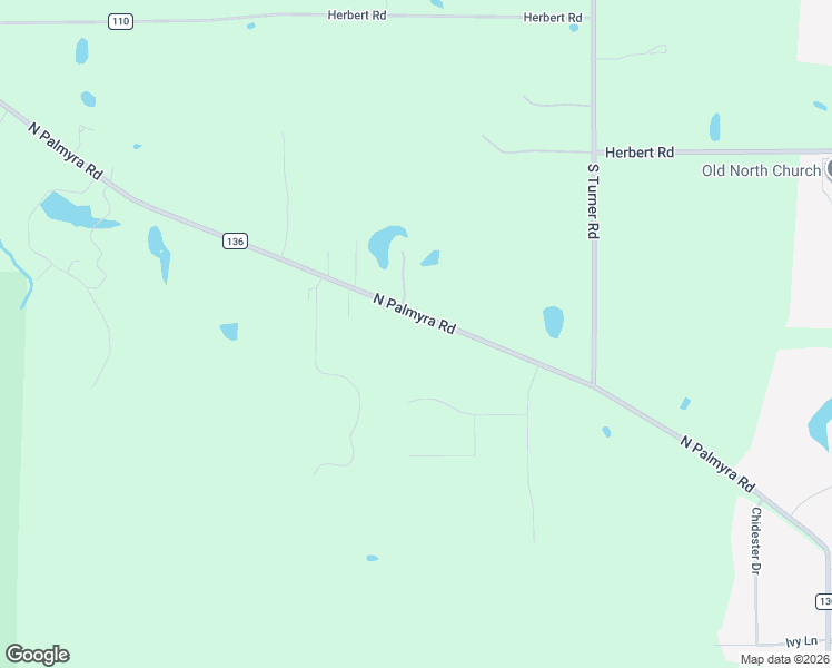 map of restaurants, bars, coffee shops, grocery stores, and more near 8145 North Palmyra Road in Canfield