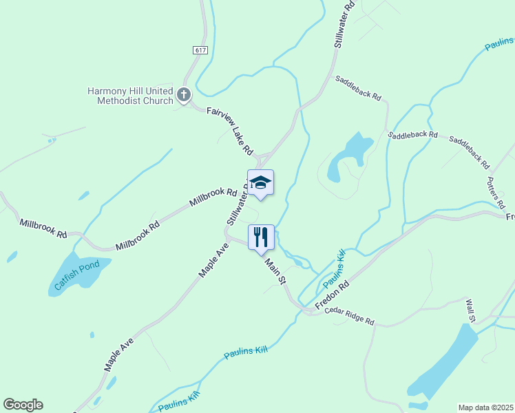 map of restaurants, bars, coffee shops, grocery stores, and more near 904 Stillwater Road in Stillwater Township
