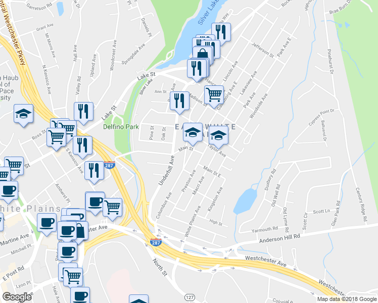 map of restaurants, bars, coffee shops, grocery stores, and more near 33 Gainsborg Avenue East in Harrison