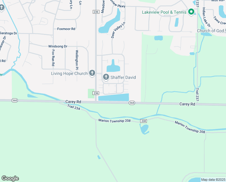 map of restaurants, bars, coffee shops, grocery stores, and more near 2670 Arbors Parkway South in Findlay