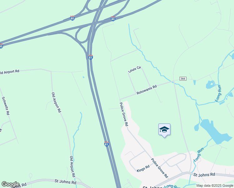 map of restaurants, bars, coffee shops, grocery stores, and more near 146 Police Grove Road in Drums