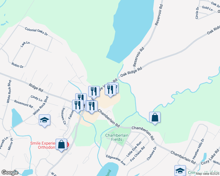 map of restaurants, bars, coffee shops, grocery stores, and more near 5774 Berkshire Valley Road in Jefferson