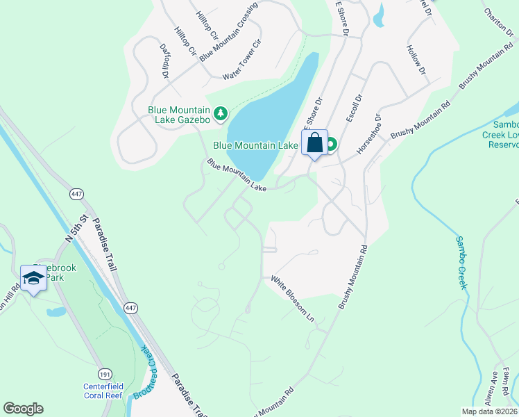 map of restaurants, bars, coffee shops, grocery stores, and more near 810 Lilium Lane in East Stroudsburg