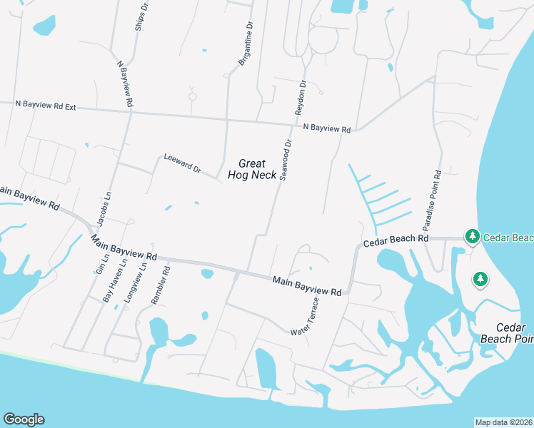 map of restaurants, bars, coffee shops, grocery stores, and more near 365 Seawood Drive in Southold