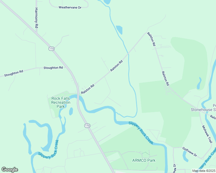 map of restaurants, bars, coffee shops, grocery stores, and more near 351 Ralston Road in Slippery Rock