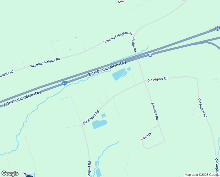 map of restaurants, bars, coffee shops, grocery stores, and more near Old Airport Road in Drums
