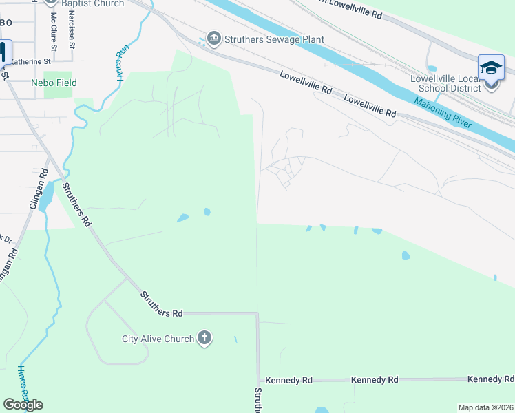 map of restaurants, bars, coffee shops, grocery stores, and more near 6065 Arrel Smith Road in Lowellville