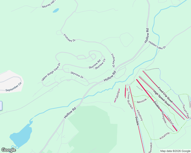 map of restaurants, bars, coffee shops, grocery stores, and more near 42 Skyview Drive in East Stroudsburg
