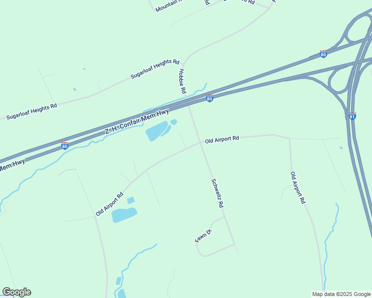 map of restaurants, bars, coffee shops, grocery stores, and more near Old Airport Road in Drums