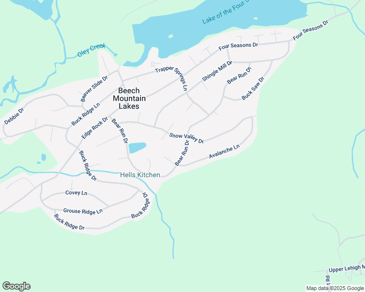 map of restaurants, bars, coffee shops, grocery stores, and more near 210 Bear Run Drive in Drums