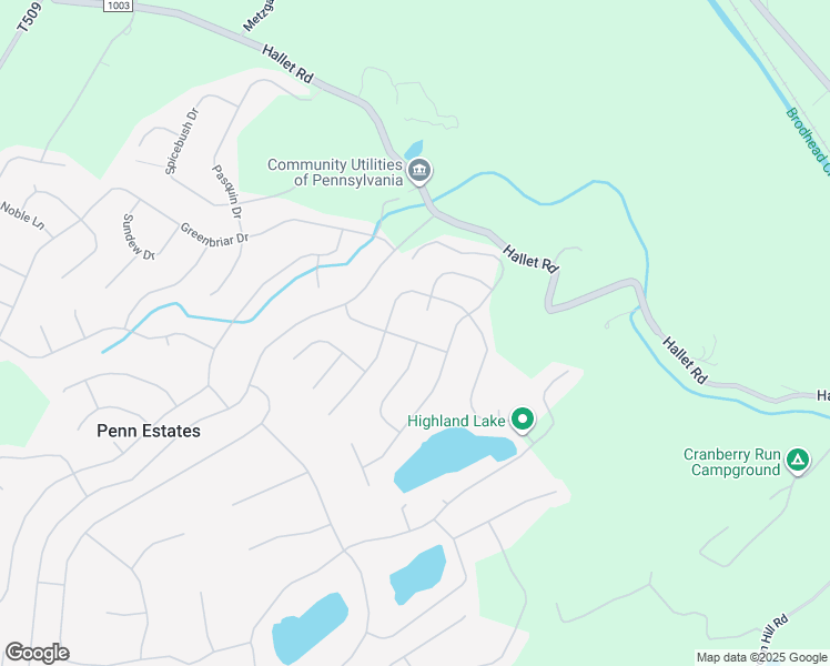 map of restaurants, bars, coffee shops, grocery stores, and more near 2137 Lansdale Drive in East Stroudsburg