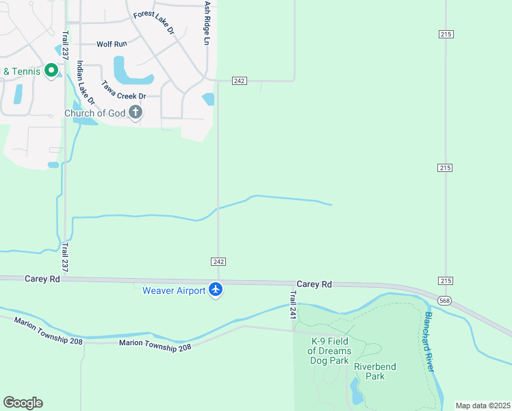 map of restaurants, bars, coffee shops, grocery stores, and more near 16314 Ohio 568 in Findlay