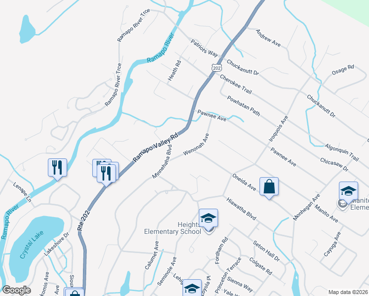 map of restaurants, bars, coffee shops, grocery stores, and more near 21 Wenonah Avenue in Oakland