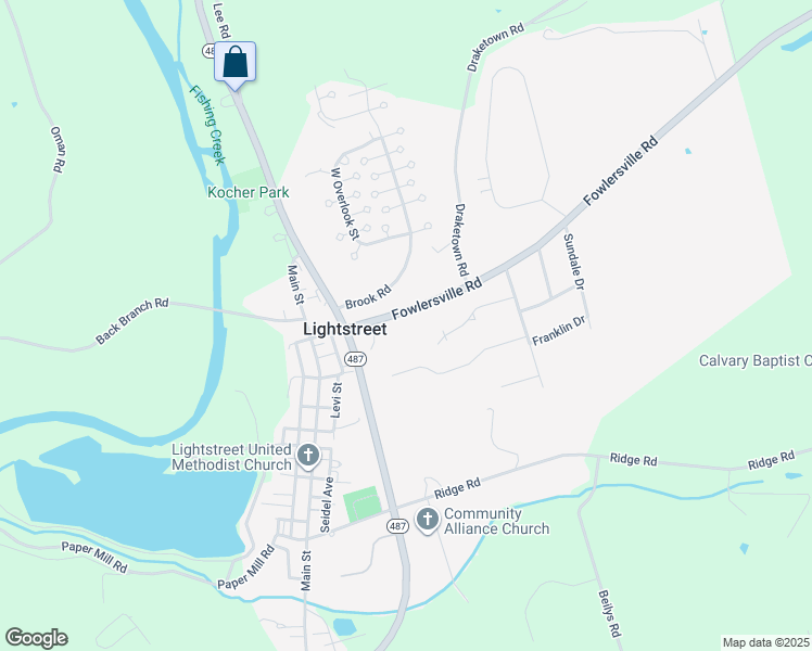 map of restaurants, bars, coffee shops, grocery stores, and more near in Lightstreet