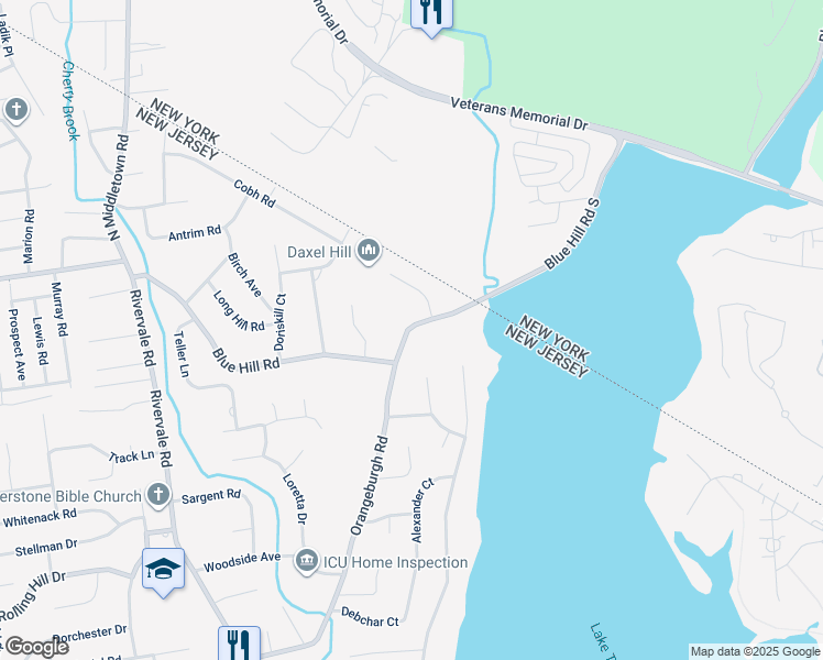 map of restaurants, bars, coffee shops, grocery stores, and more near 767 Orangeburgh Road in Westwood