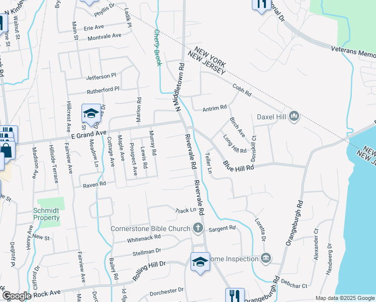map of restaurants, bars, coffee shops, grocery stores, and more near 2 Arthur Court in Montvale