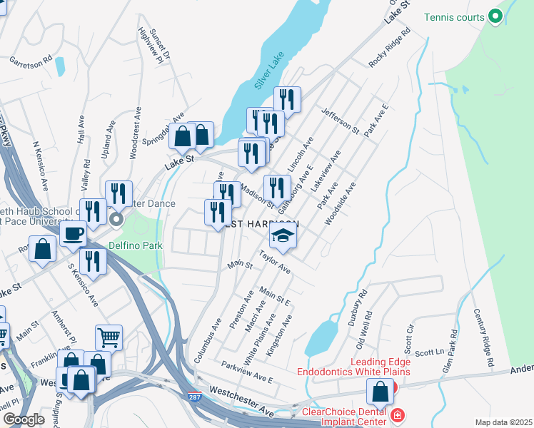 map of restaurants, bars, coffee shops, grocery stores, and more near in Harrison