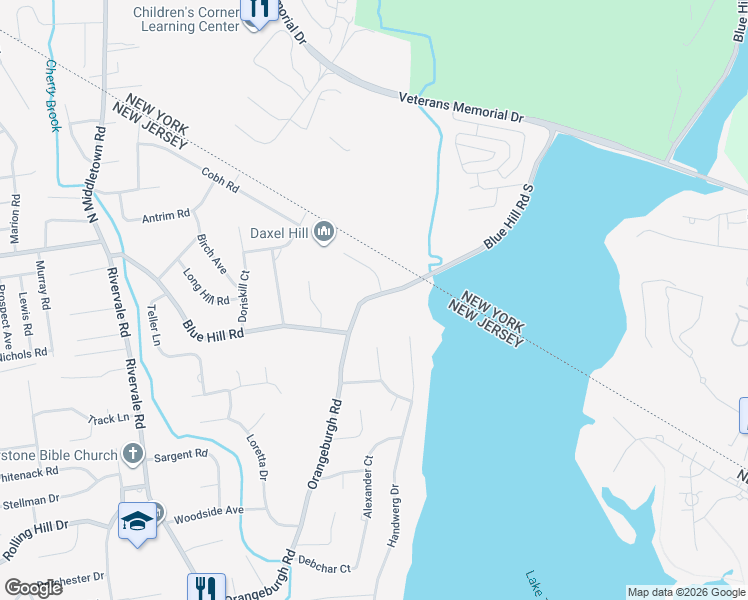 map of restaurants, bars, coffee shops, grocery stores, and more near 767 Orangeburgh Road in Westwood