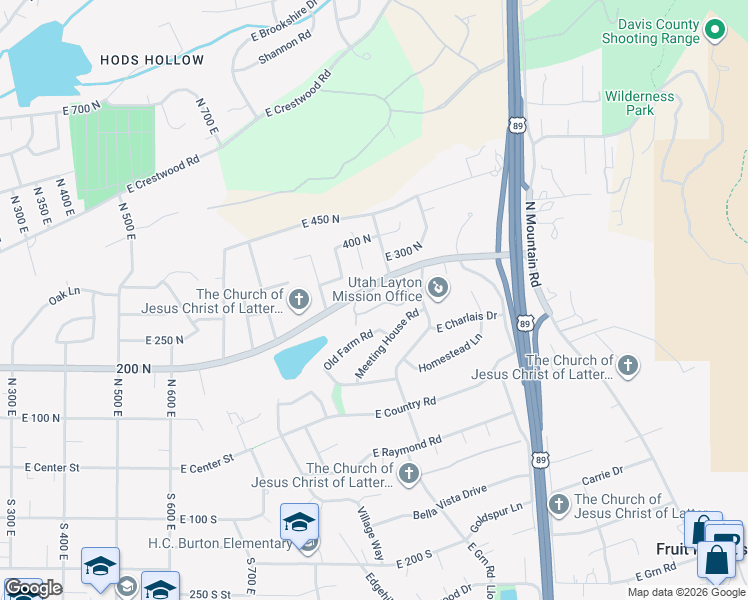 map of restaurants, bars, coffee shops, grocery stores, and more near 1015 Brook Haven Drive in Kaysville