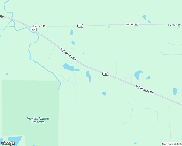 map of restaurants, bars, coffee shops, grocery stores, and more near 8633 North Palmyra Road in Canfield