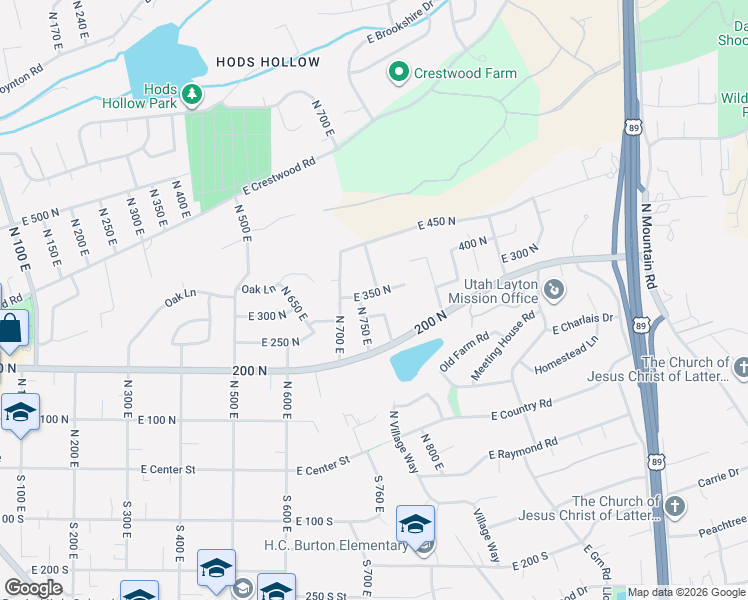 map of restaurants, bars, coffee shops, grocery stores, and more near 787 East 300 North in Kaysville