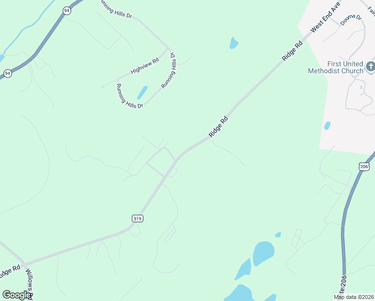 map of restaurants, bars, coffee shops, grocery stores, and more near 351 Ridge Road in Newton
